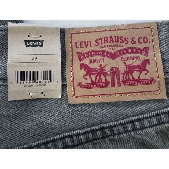 Levis Low Pro Straight Jeans Gray Size 29 Grey Denim Pants Vintage Distressed - Picture 10 of 14